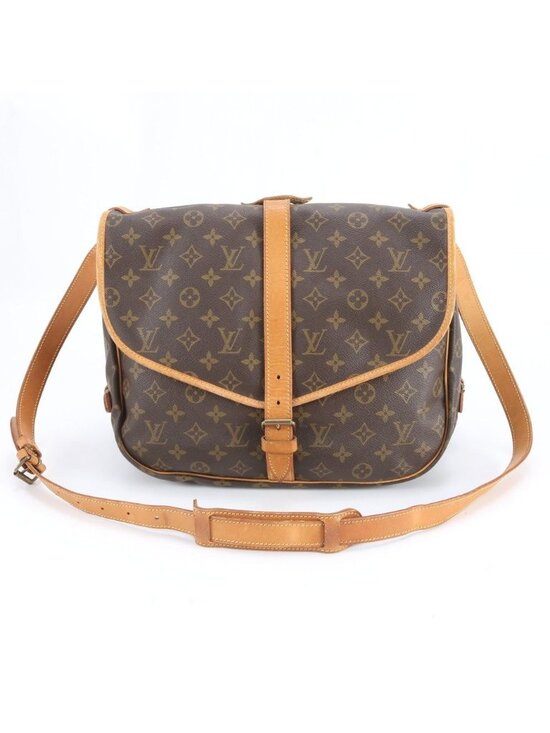 Louis Vuitton Handbags - Louis Vuitton Monogram Saumur 35 Leather Shoulder Bag Crossbody Hand Enm